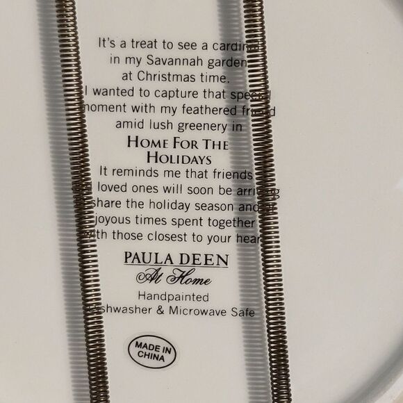 Paula Deen Home For The Holidays "Icebox Fruitcake" Recipe Plate - Picture 2 of 5